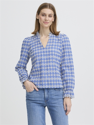 Ichi IhFulia LS Blouse Bel Air Blue