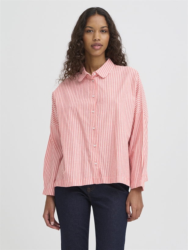 Ichi IhGiley Shirt Birch/Pink Stripe
