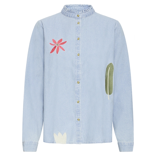 Ichi IhTulle Shirt Light blue washed