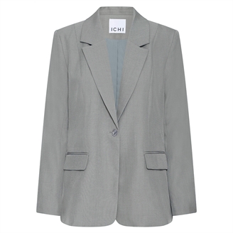Ichi IhFava Long Blazer Grey Melange