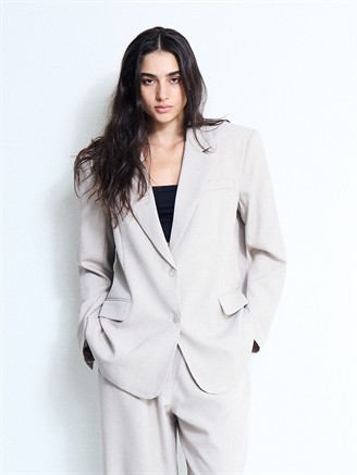 Ichi IhFava Oversize Blazer Dove Melange