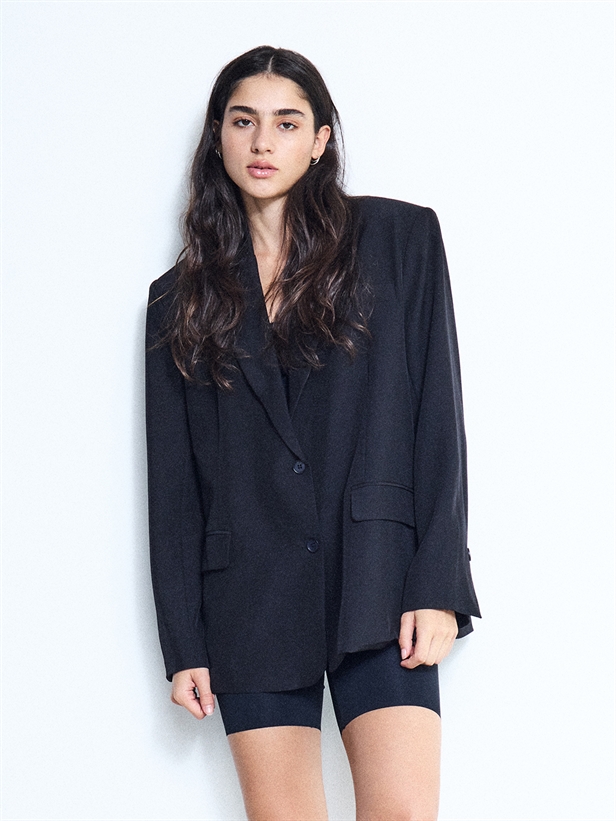 Ichi IhFava Oversize Blazer Black