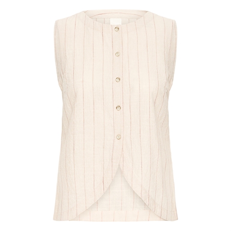 Ichi IhIcha Waistcoat Neutral Stripe