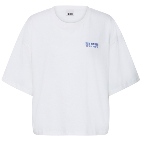 Ichi IhNica SS T-shirt Cloud Dancer/Wedgewood