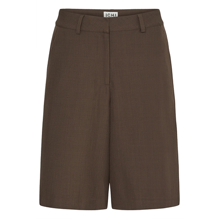 Mørk melerede og lange ICHI IhFava shorts til kvinder hos MAAK Shop - Slate Black Melange model 20126276