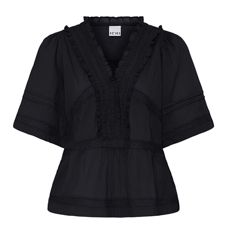 Ichi IhVoilana SS Blouse Black