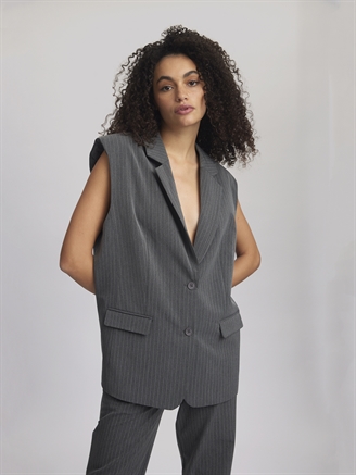 Gestuz JoelleGZ mel. pinstripe waistcoat Grey Pinstripe