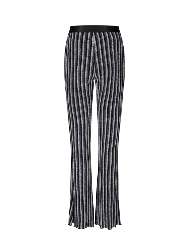 Mads Nørgaard Glitter Jersey Uri Pants Glitter Stripe/ Silver