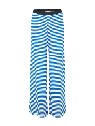Mads Nørgaard 2x2 Cotton Stripe Veran Pants Stripe Surf The Web/Vanill
