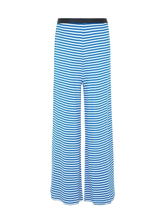 Mads Nørgaard 2x2 Cotton Stripe Veran Pants Stripe Surf The Web/Vanill