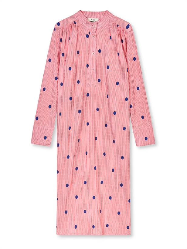 Mads Nørgaard Crinckle Pop Eva Dress AOP Dot AOP/Candy Pink 