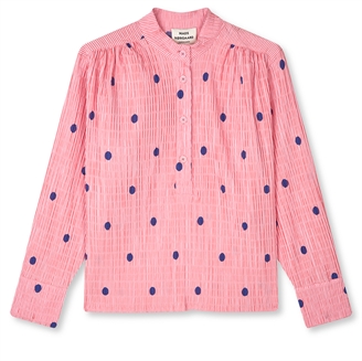 Mads Nørgaard Crinckle Pop Bara Shirt Dot AOP/Candy Pink