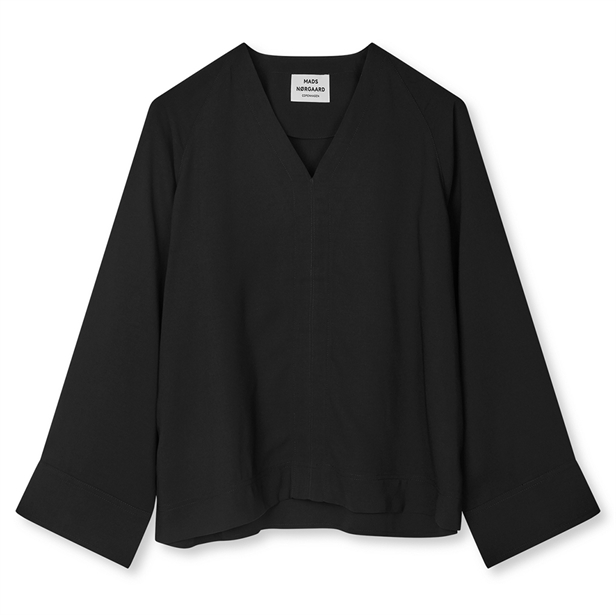 Mads Nørgaard Light Crepe Milly Top Black