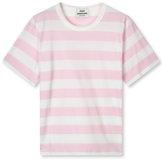 Mads Nørgaard Single Organic Grace Tee Parfait Pink/White Alyssu 