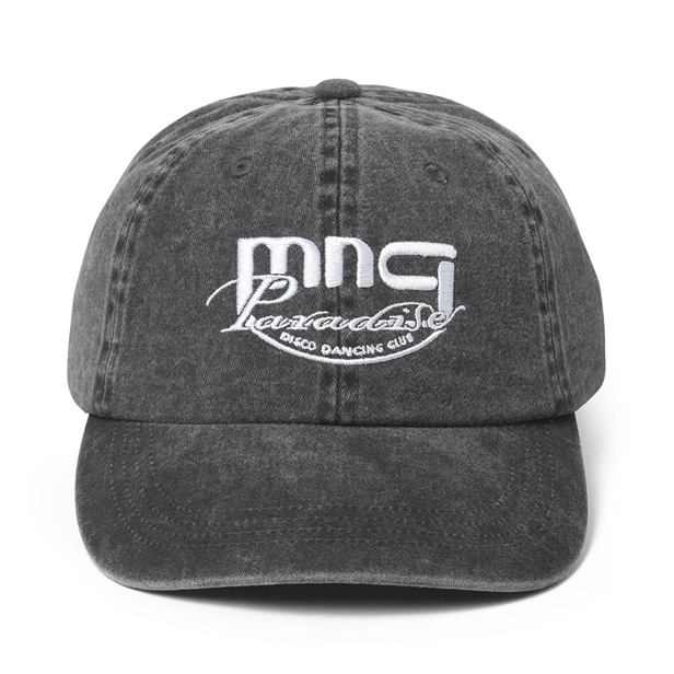 Mads Nørgaard Washed Cotton Twill Coal Cap Washed Black