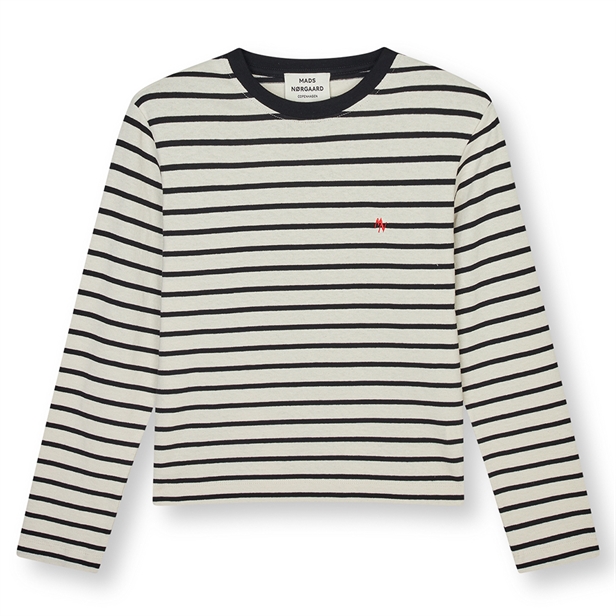 Mads Nørgaard Pablo Maggie Tee LS Vanilla Ice/Black