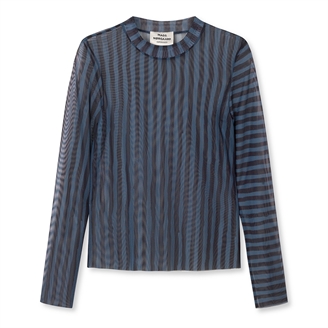 Mads Nørgaard My Mesh Mia Top AOP Parisian Night/Black
