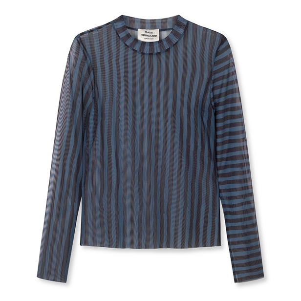 Mads Nørgaard My Mesh Mia Top AOP Parisian Night/Black
