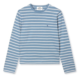 Mads Nørgaard Pablo Maggie Tee LS Faded Denim/Vanilla Ice