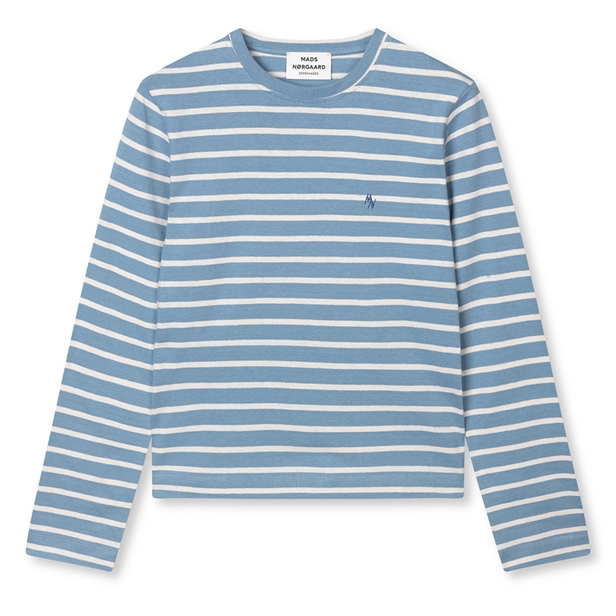 Mads Nørgaard Pablo Maggie Tee LS Faded Denim/Vanilla Ice