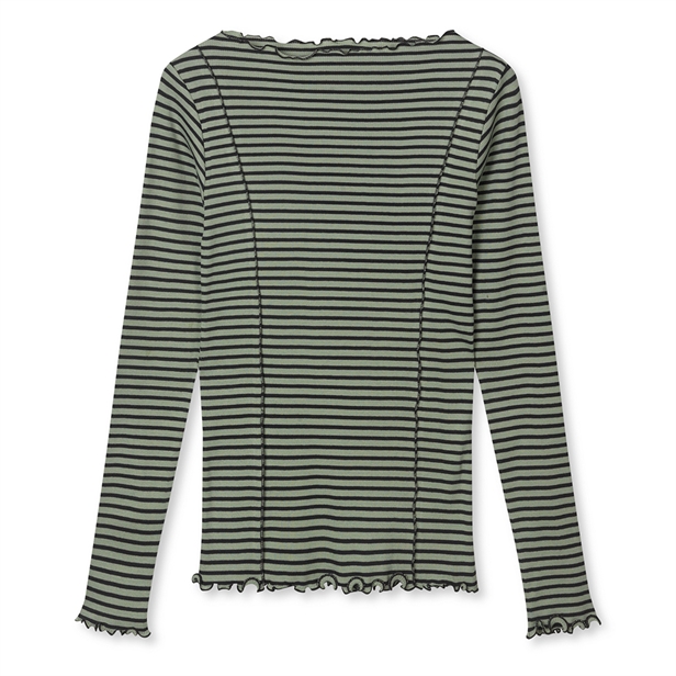 Mads Nørgaard 2x2 Cotton Stripe Siri Top Sea Spray/Black