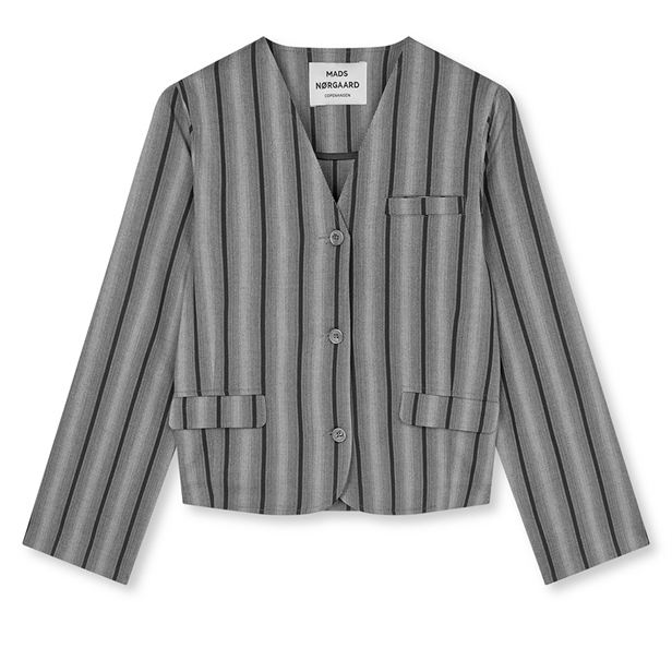 Mads Nørgaard Saul Svea Jacket Pinstripe/Asphalt