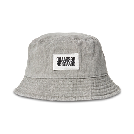 Mads Nørgaard Washed Cotton Twill Bucket Hat Grey Melange