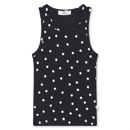 Mads Nørgaard 2x2 Cotton Addie Top AOP Dot AOP Black