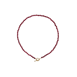 Stine A Love Drop Necklace - Burgundy Guld