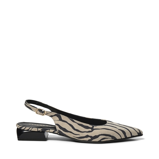 Pavement Kala Slingback Zebra satin