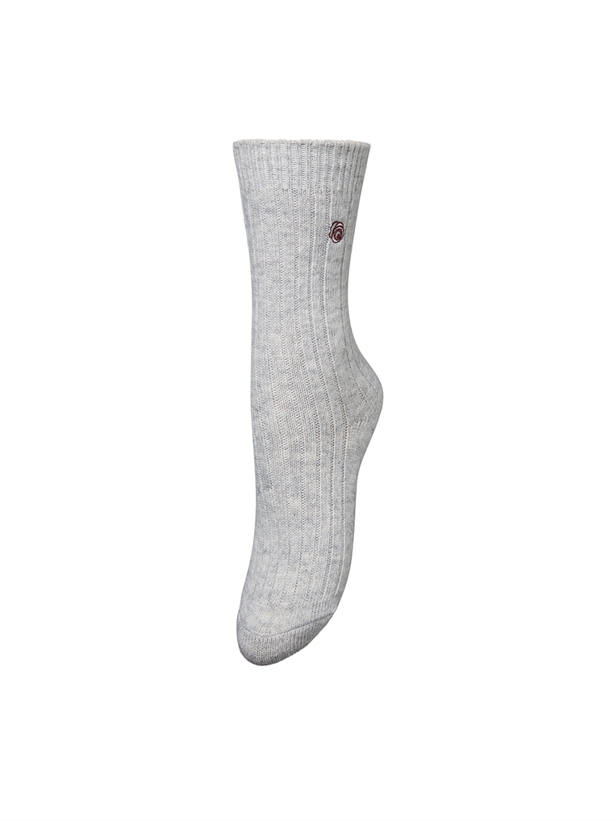 Becksöndergaard Rose Wola Sock Light Grey Melange