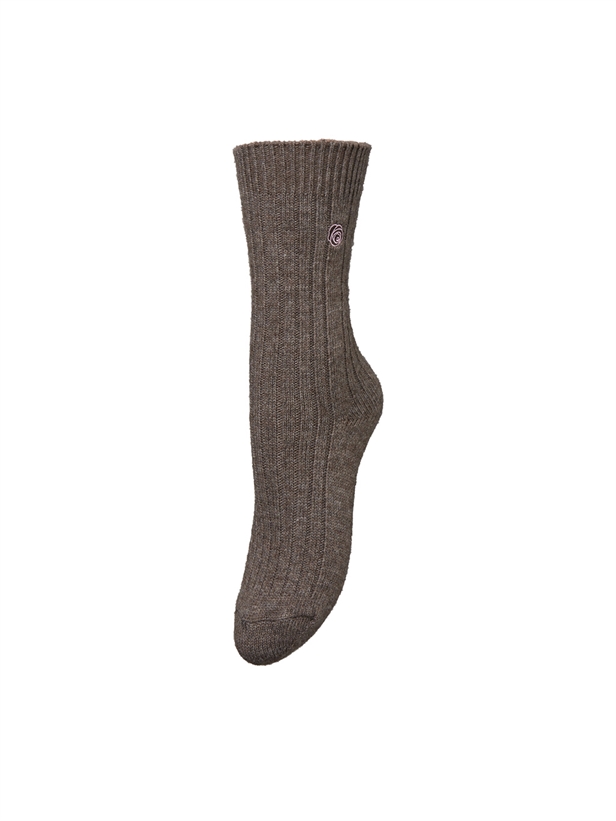 Becksöndergaard Rose Wola Sock Melange Brown