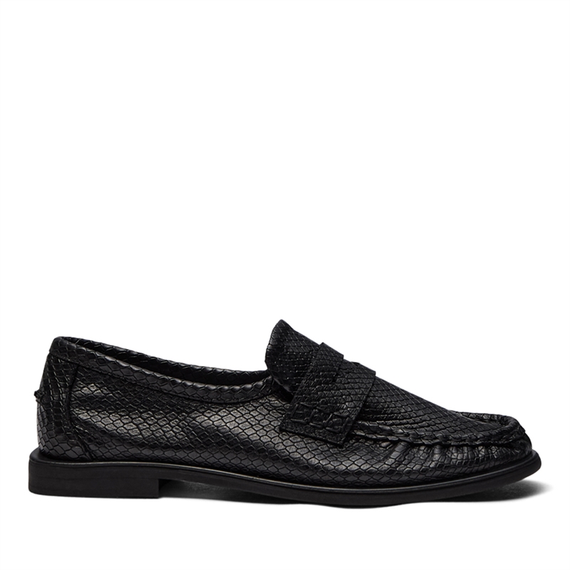 Pavement Elmira Snake Loafers Black