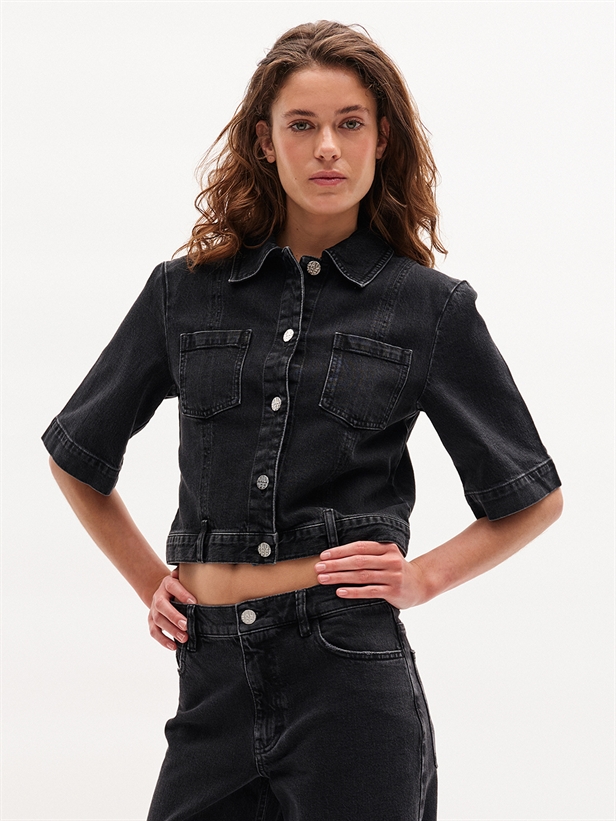 Baum und Pferdgarten NO 05 Cowboy Jakke Black Washed Denim