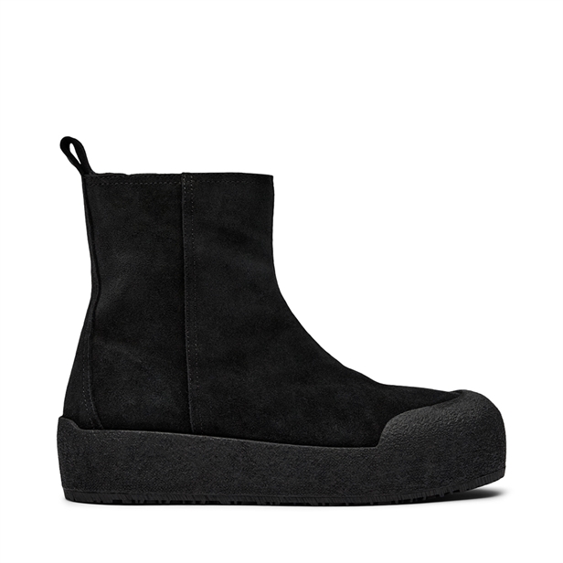 Pavement Katrin Ankelstøvle Black suede