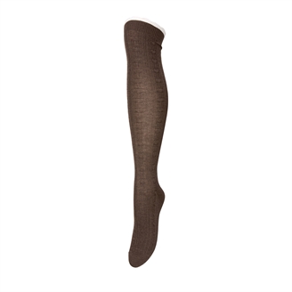 Becksöndergaard Scallop Knee Sock Melange Brown