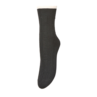 Becksöndergaard Scallop Sock Grey Melange