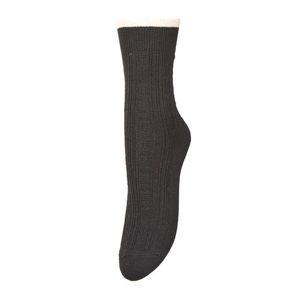 Becksöndergaard Scallop Sock Grey Melange