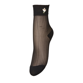 Becksöndergaard Floral Sheer Sock Black