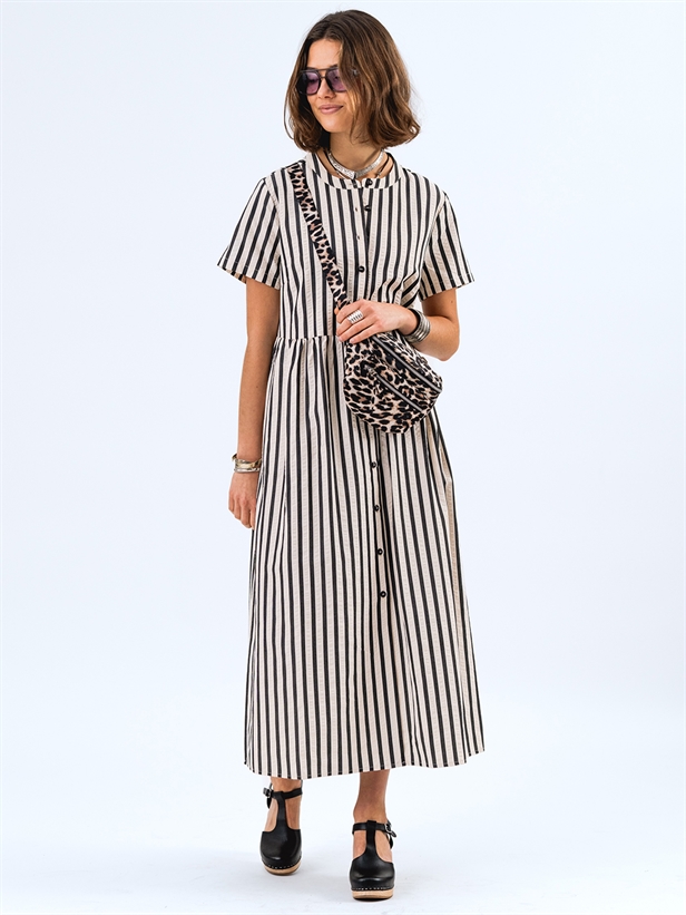 Lollys Laundry AliyaLl Maxi Dress LS Stripe