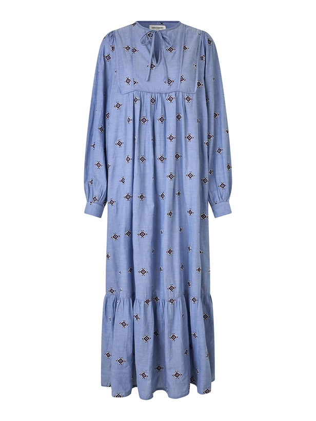 Lollys Laundry LatourLL Maxi Dress LS Light Blue