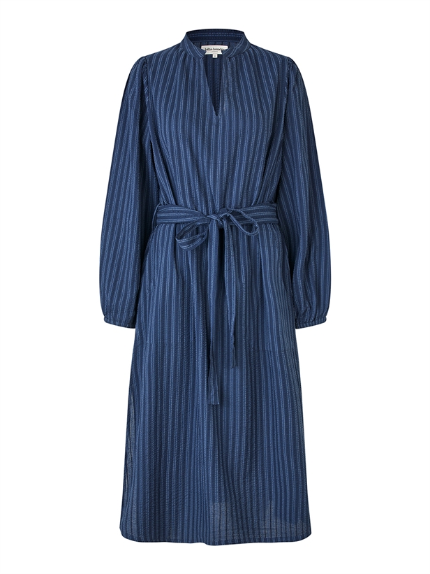 Lollys Laundry ParisLL Midi Dress LS Stripe