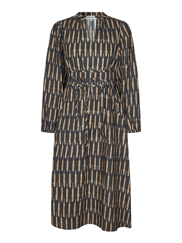 Lollys Laundry ParisLL Midi Dress LS Black