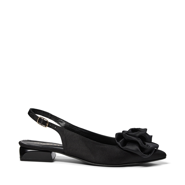 Pavement Kala Rose Slingback Black satin