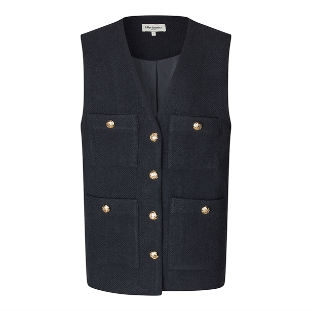 Lollys Laundry Edel Vest SS Dark Navy