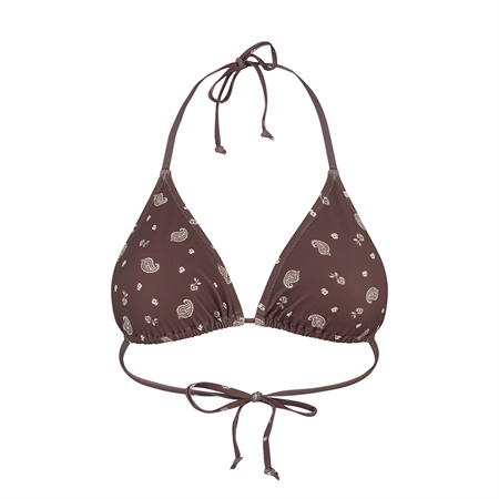 Becksöndergaard Bloom Paisley Bel Bikini Top Chocolate Brown