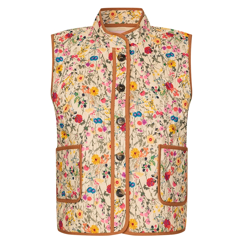 Lollys Laundry CairoLL Quilted Vest Flower Print