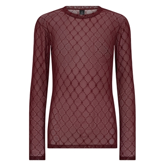 Hype The Detail Mesh Blouse 12 Bordeaux