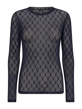 Hype The Detail Mesh Blouse 49 Navy