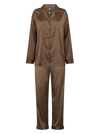 Hype The Detail Satin Pyjamas Brown